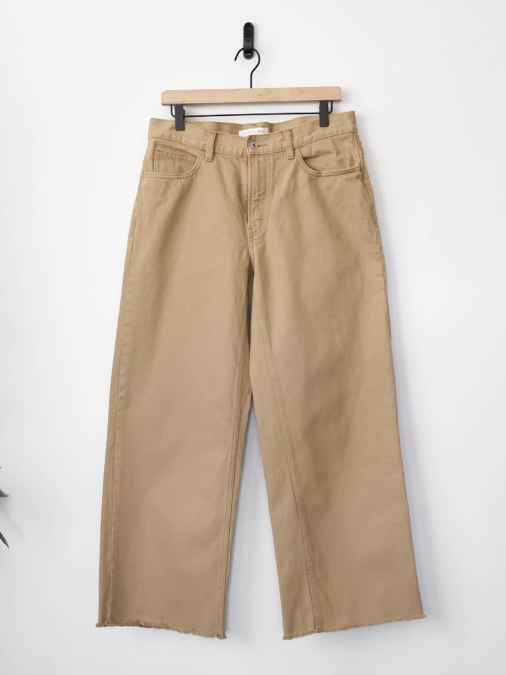 Awesome JW Anderson x Uniqlo Wide Leg Raw Hem Denim Jeans